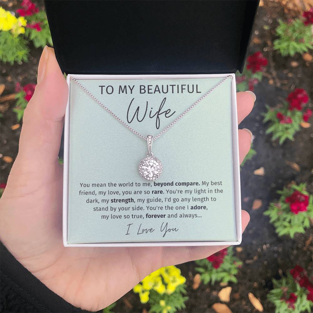 To My Wife - You Mean The World To Me - Eternal Hope Necklace