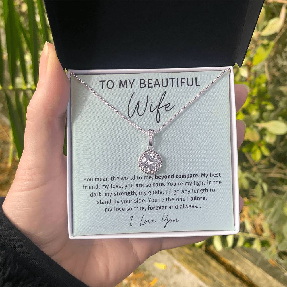 To My Wife - You Mean The World To Me - Eternal Hope Necklace