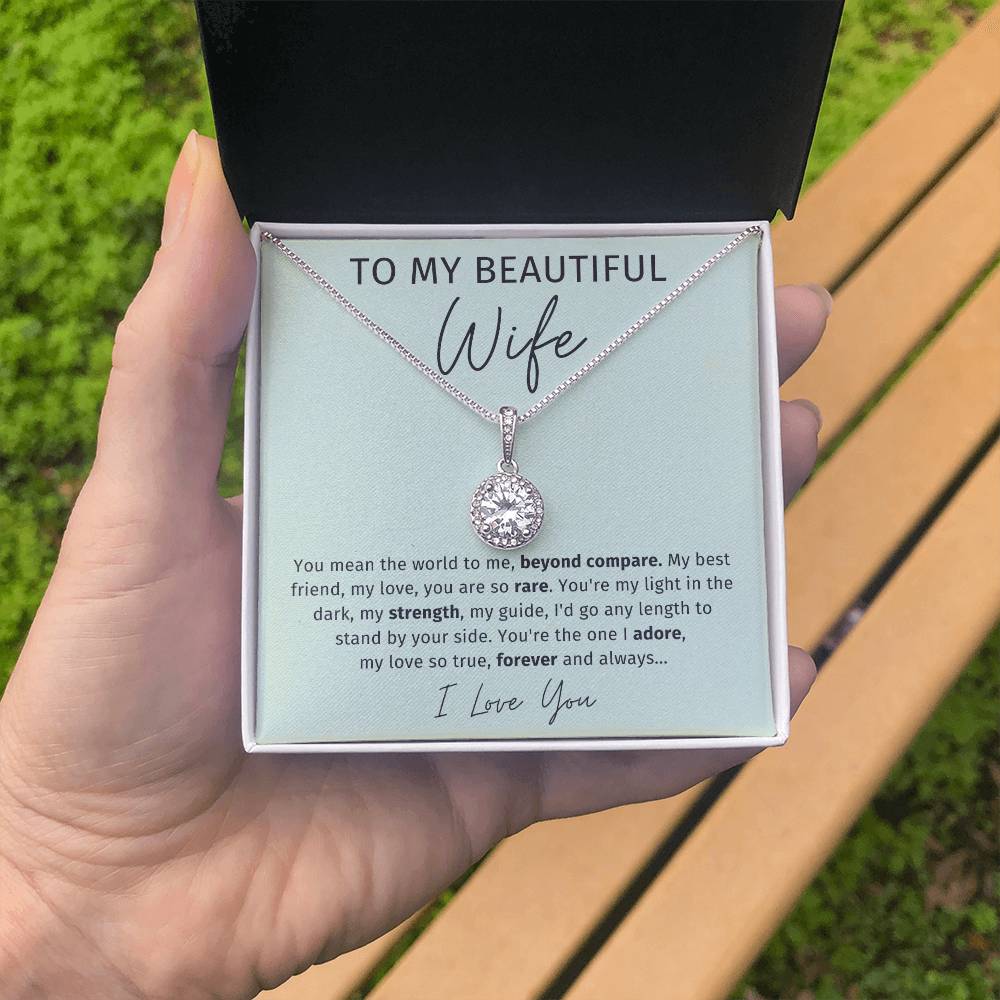 To My Wife - You Mean The World To Me - Eternal Hope Necklace