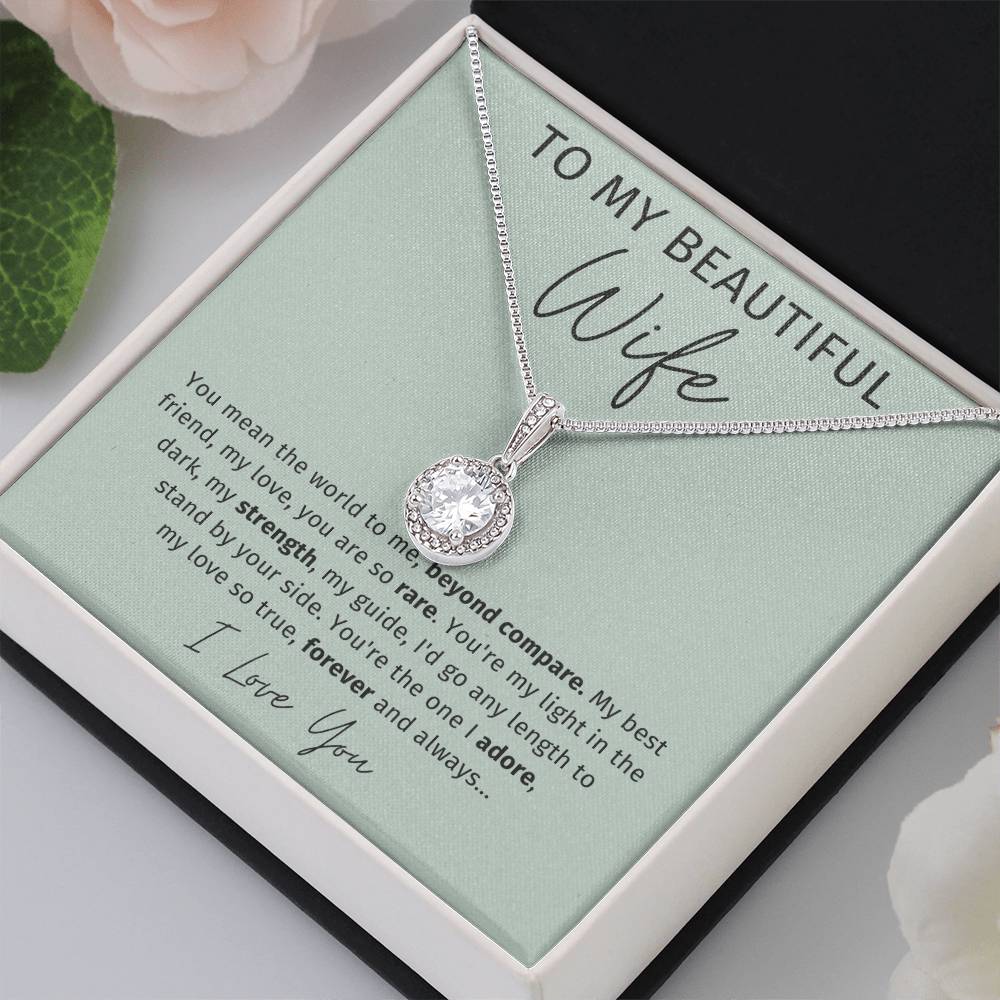 To My Wife - You Mean The World To Me - Eternal Hope Necklace