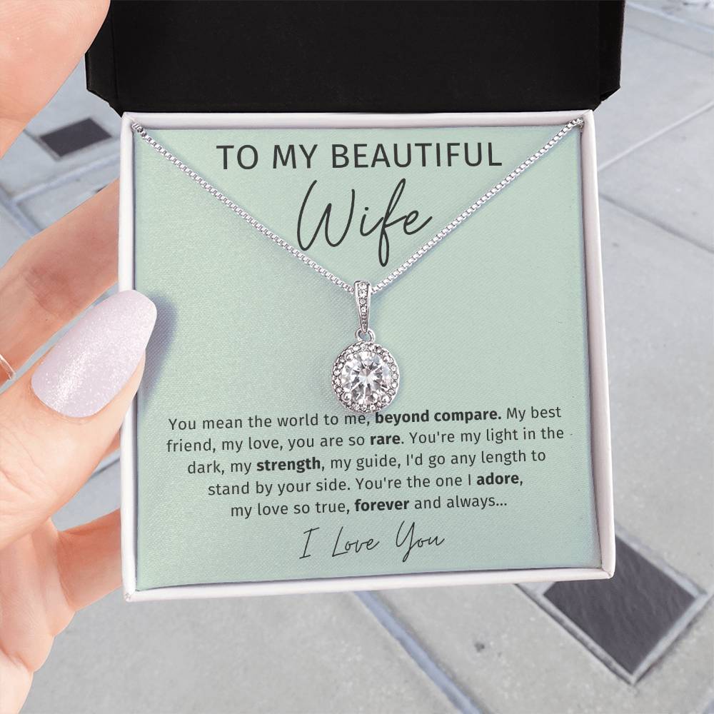 To My Wife - You Mean The World To Me - Eternal Hope Necklace