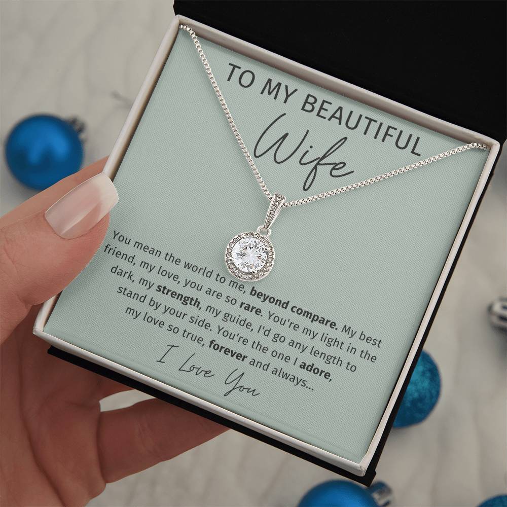 To My Wife - You Mean The World To Me - Eternal Hope Necklace