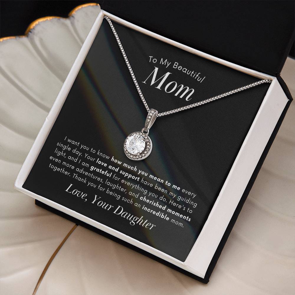 To My Mom - How Much You Mean To Me - Eternal Hope Necklace