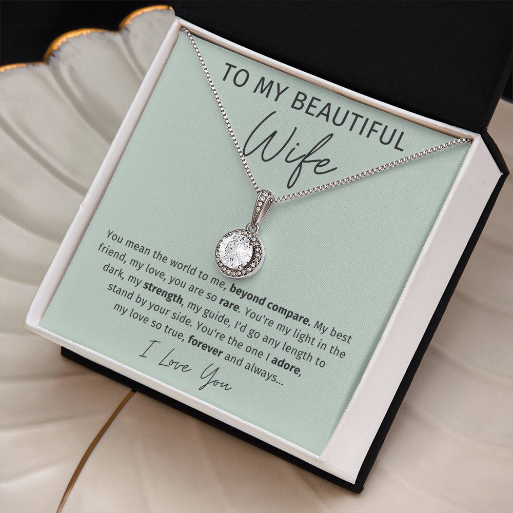 To My Wife - You Mean The World To Me - Eternal Hope Necklace