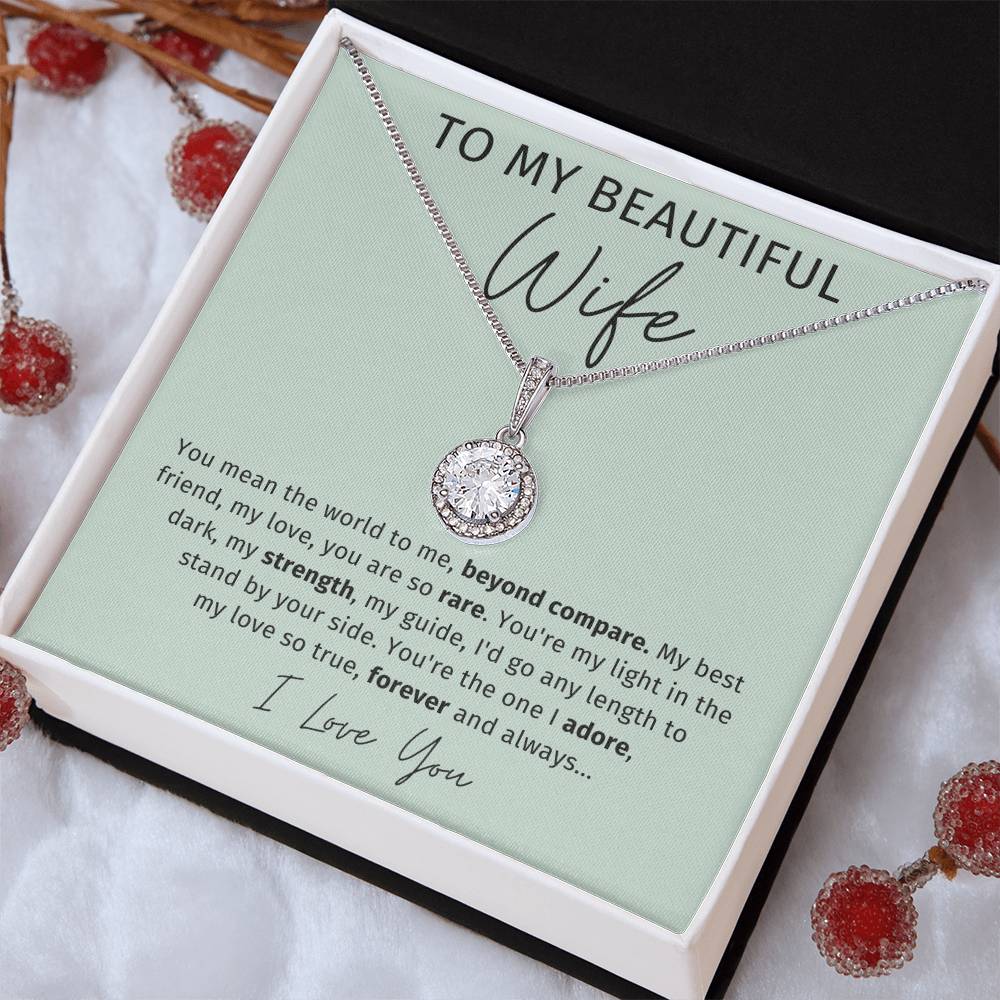 To My Wife - You Mean The World To Me - Eternal Hope Necklace