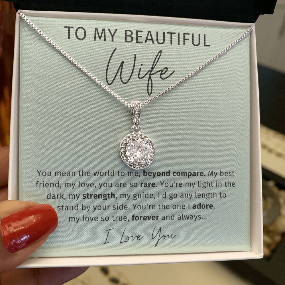 To My Wife - You Mean The World To Me - Eternal Hope Necklace