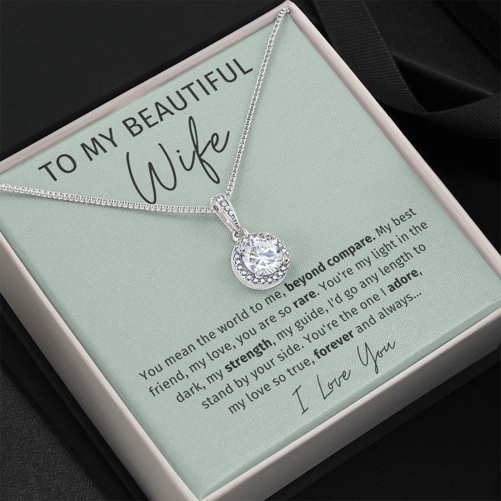 To My Wife - You Mean The World To Me - Eternal Hope Necklace