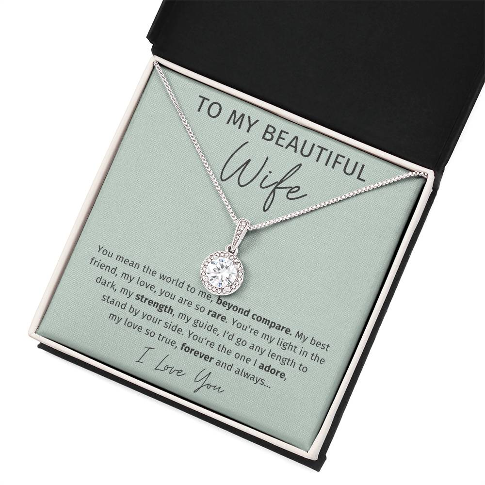 To My Wife - You Mean The World To Me - Eternal Hope Necklace