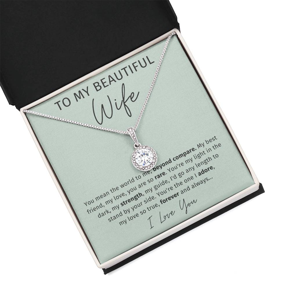 To My Wife - You Mean The World To Me - Eternal Hope Necklace