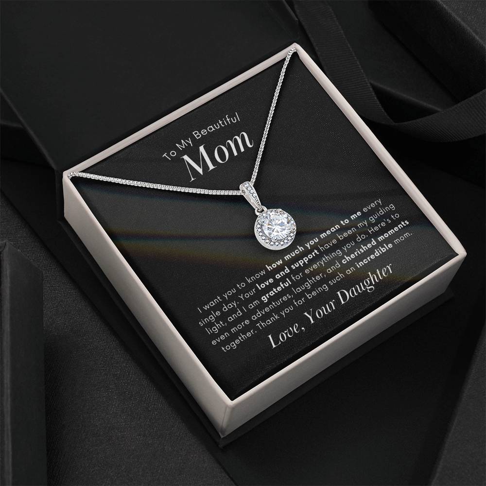 To My Mom - How Much You Mean To Me - Eternal Hope Necklace