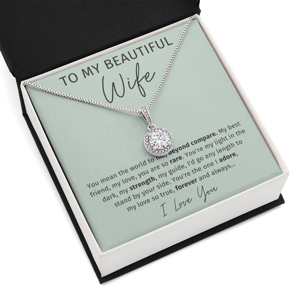 To My Wife - You Mean The World To Me - Eternal Hope Necklace