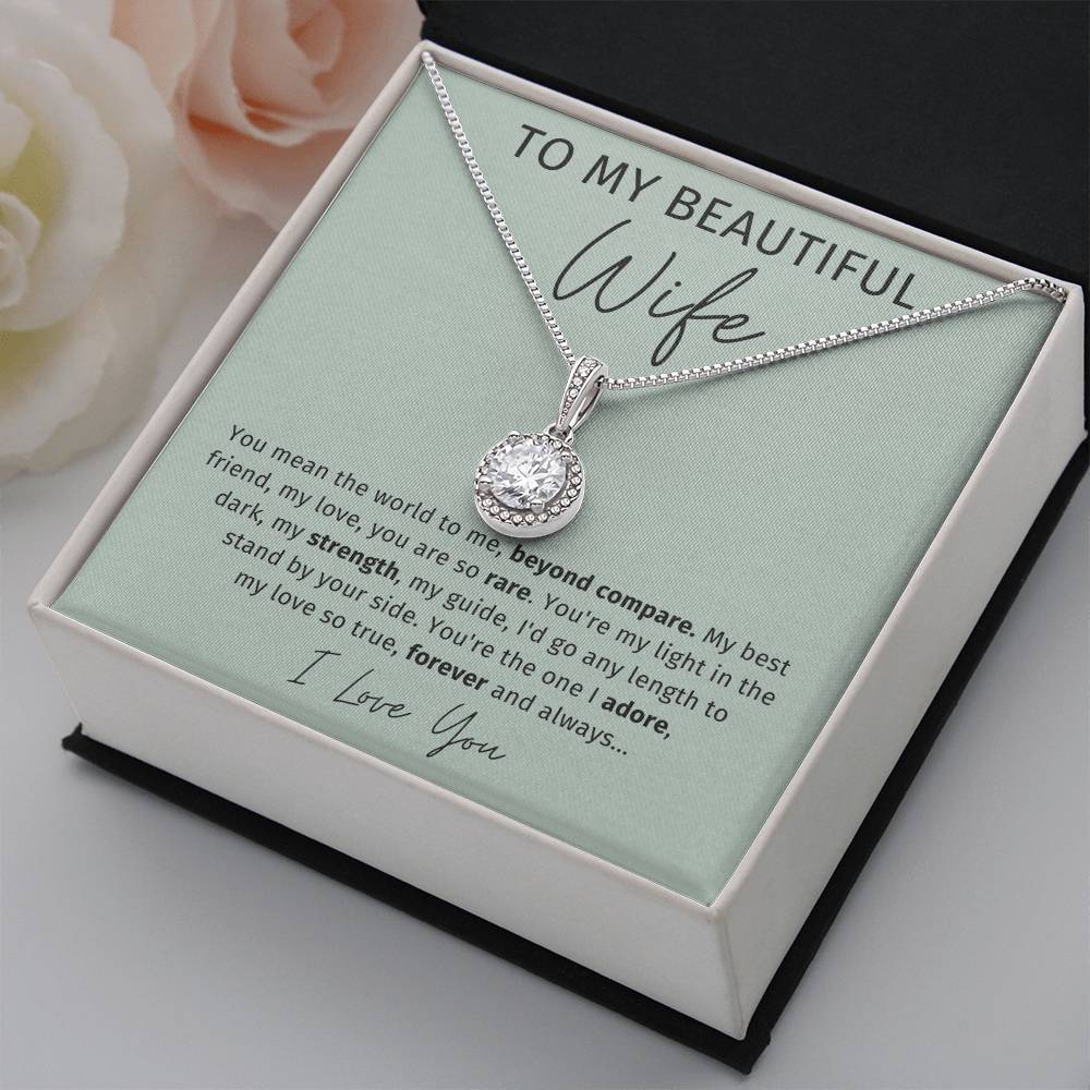 To My Wife - You Mean The World To Me - Eternal Hope Necklace