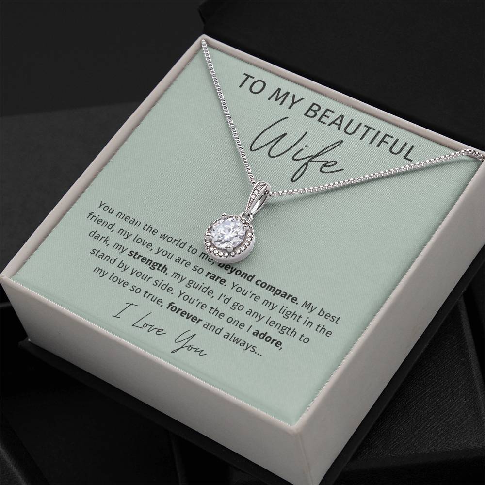 To My Wife - You Mean The World To Me - Eternal Hope Necklace