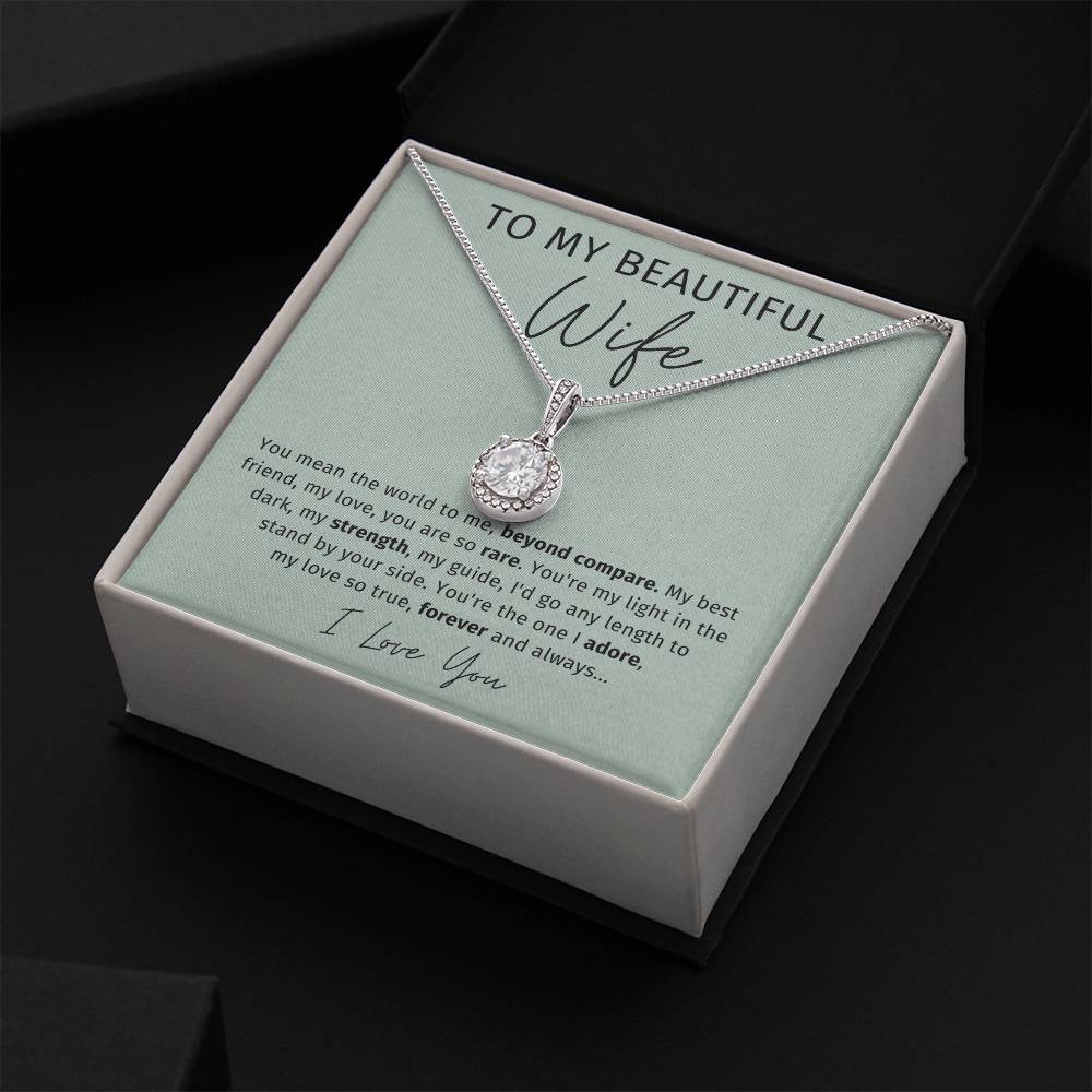 To My Wife - You Mean The World To Me - Eternal Hope Necklace