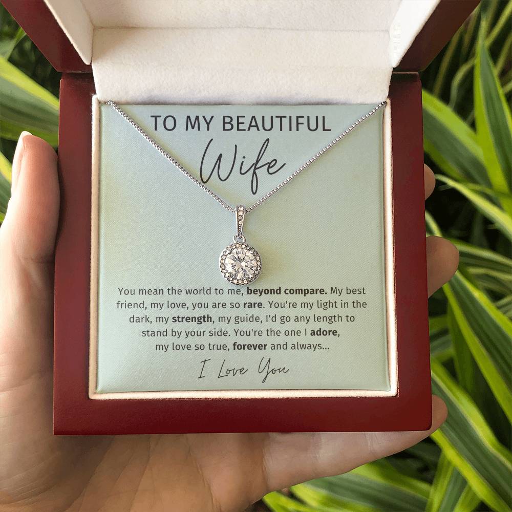 To My Wife - You Mean The World To Me - Eternal Hope Necklace