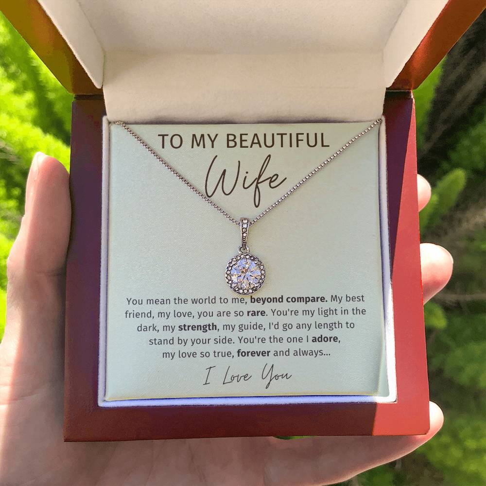 To My Wife - You Mean The World To Me - Eternal Hope Necklace