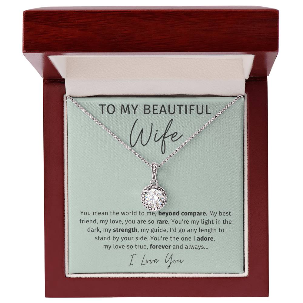 To My Wife - You Mean The World To Me - Eternal Hope Necklace