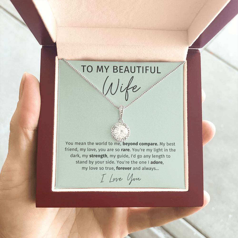 To My Wife - You Mean The World To Me - Eternal Hope Necklace