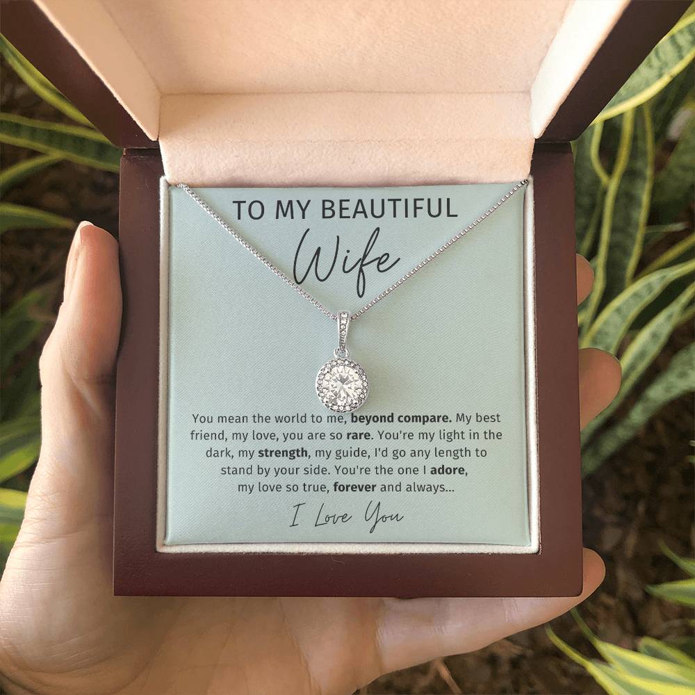 To My Wife - You Mean The World To Me - Eternal Hope Necklace