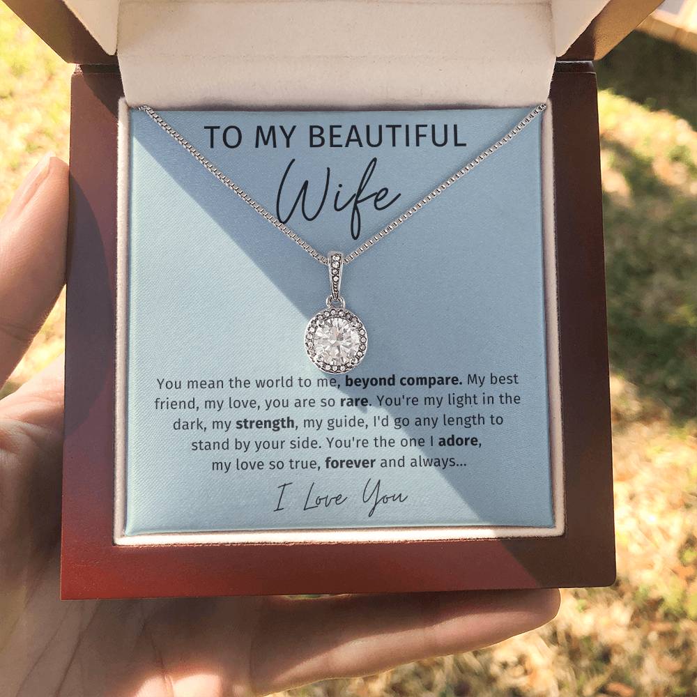 To My Wife - You Mean The World To Me - Eternal Hope Necklace