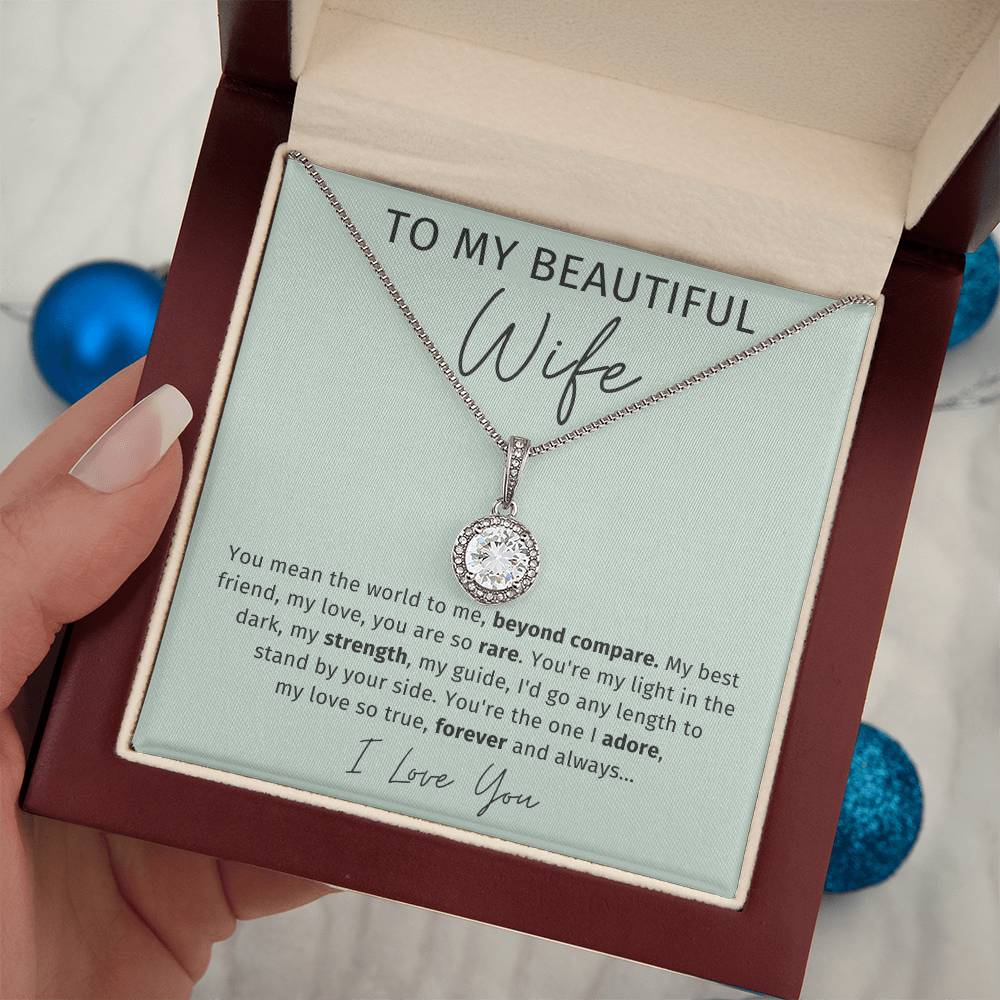 To My Wife - You Mean The World To Me - Eternal Hope Necklace