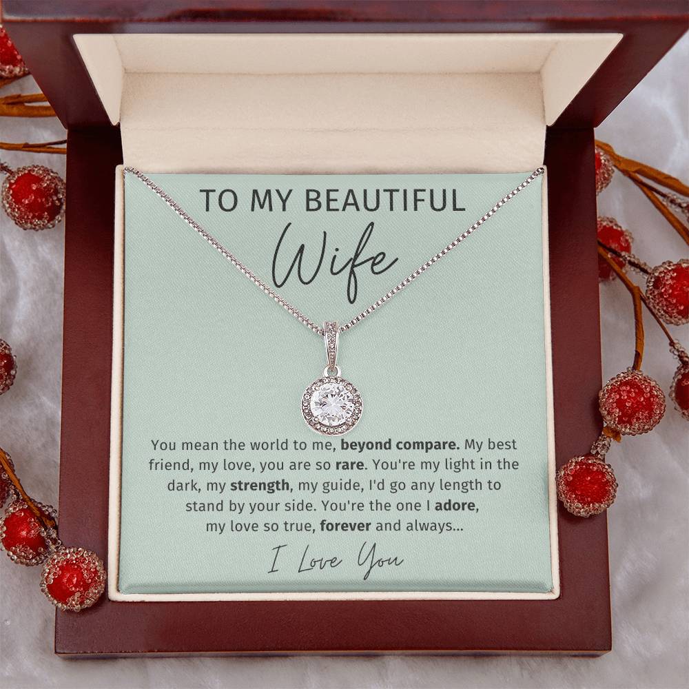 To My Wife - You Mean The World To Me - Eternal Hope Necklace