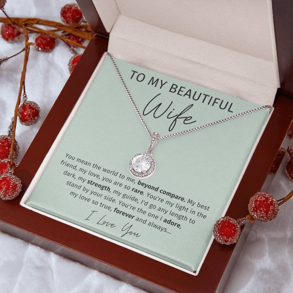 To My Wife - You Mean The World To Me - Eternal Hope Necklace