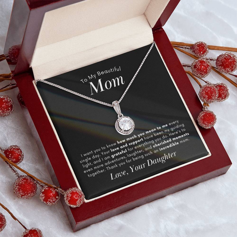 To My Mom - How Much You Mean To Me - Eternal Hope Necklace