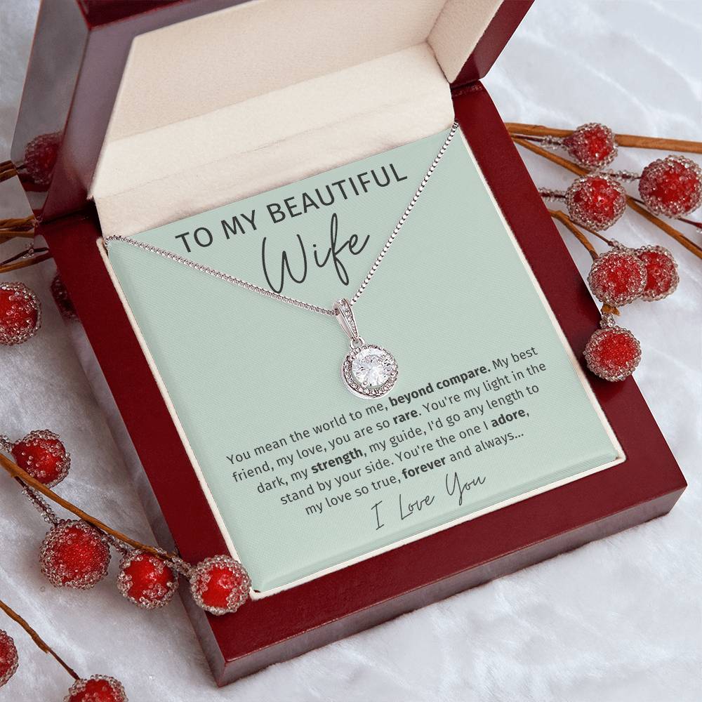 To My Wife - You Mean The World To Me - Eternal Hope Necklace