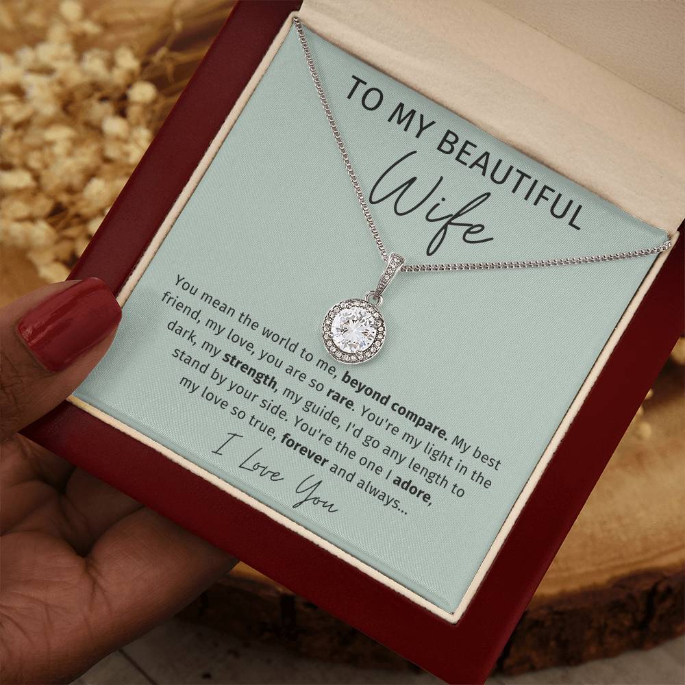 To My Wife - You Mean The World To Me - Eternal Hope Necklace