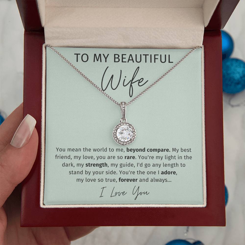 To My Wife - You Mean The World To Me - Eternal Hope Necklace