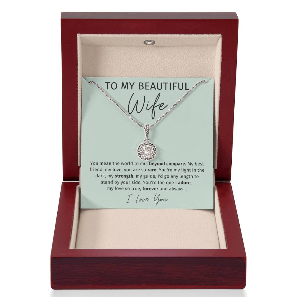 To My Wife - You Mean The World To Me - Eternal Hope Necklace