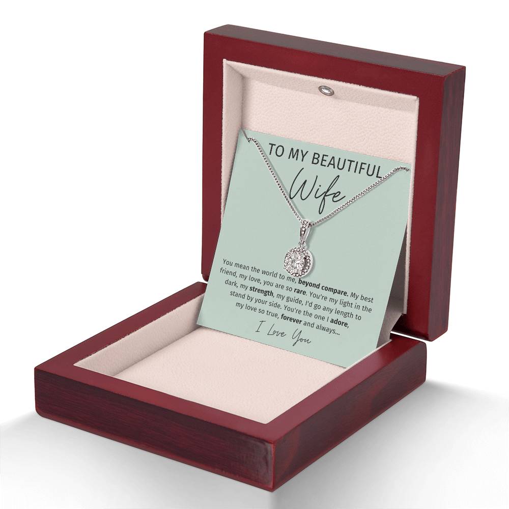 To My Wife - You Mean The World To Me - Eternal Hope Necklace