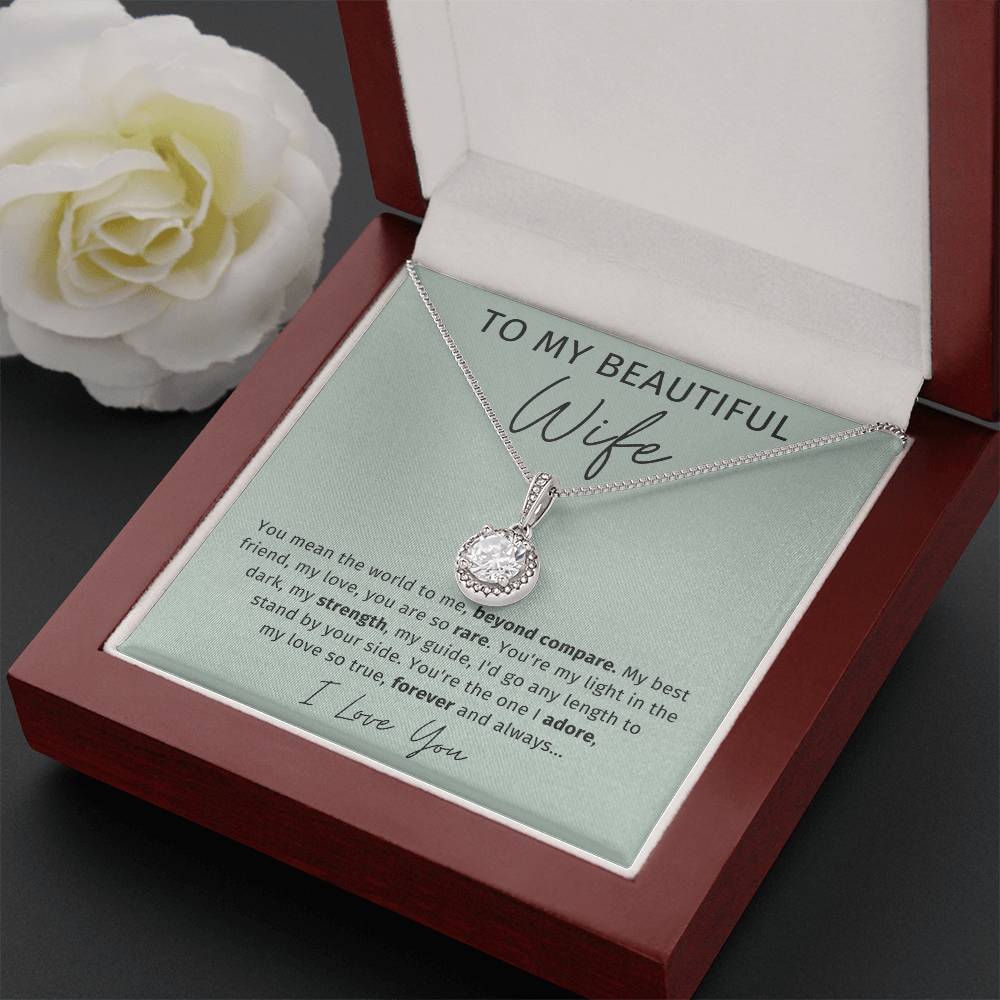 To My Wife - You Mean The World To Me - Eternal Hope Necklace