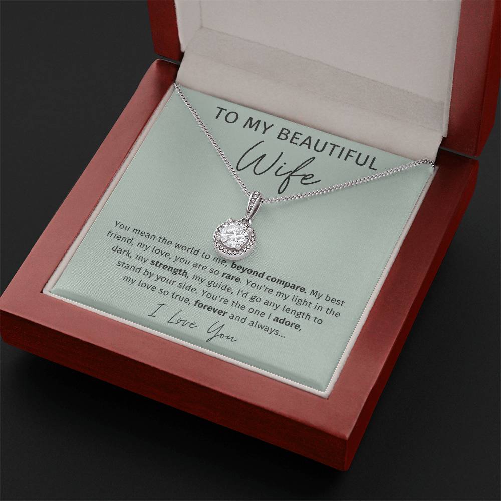 To My Wife - You Mean The World To Me - Eternal Hope Necklace