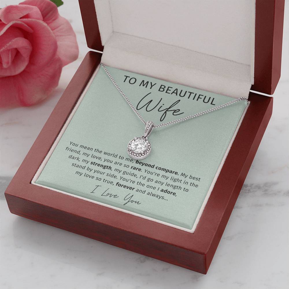 To My Wife - You Mean The World To Me - Eternal Hope Necklace