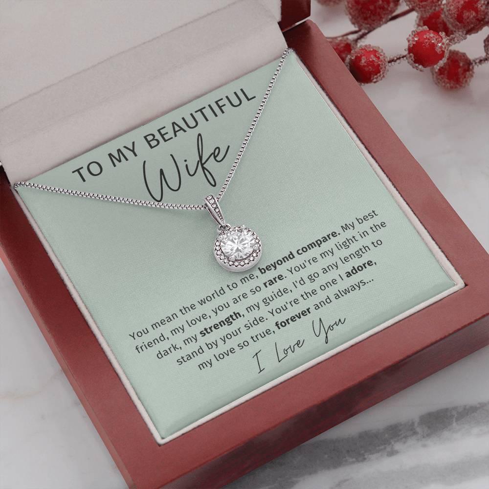 To My Wife - You Mean The World To Me - Eternal Hope Necklace