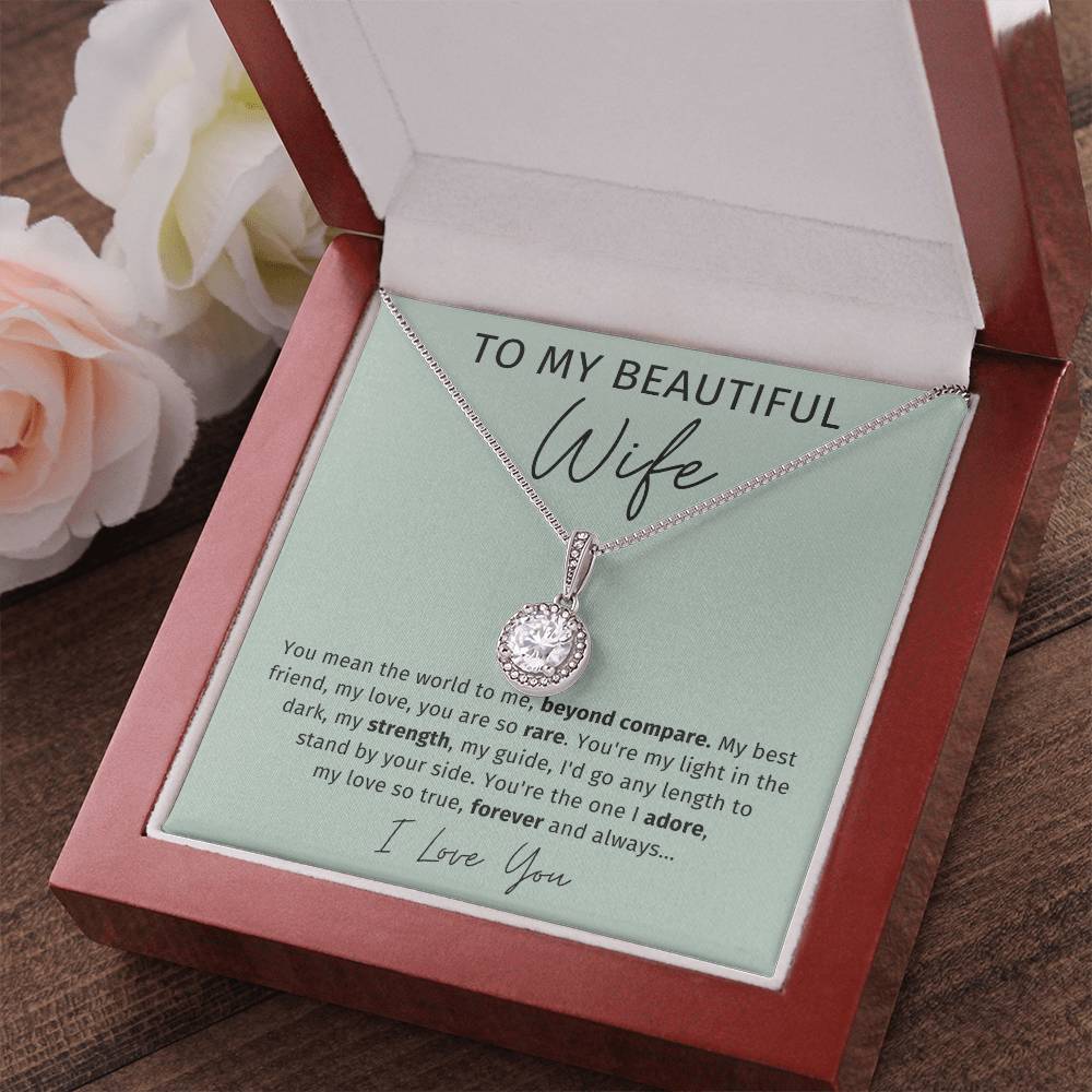 To My Wife - You Mean The World To Me - Eternal Hope Necklace