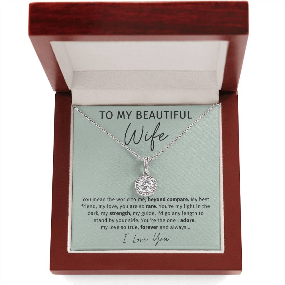 To My Wife - You Mean The World To Me - Eternal Hope Necklace