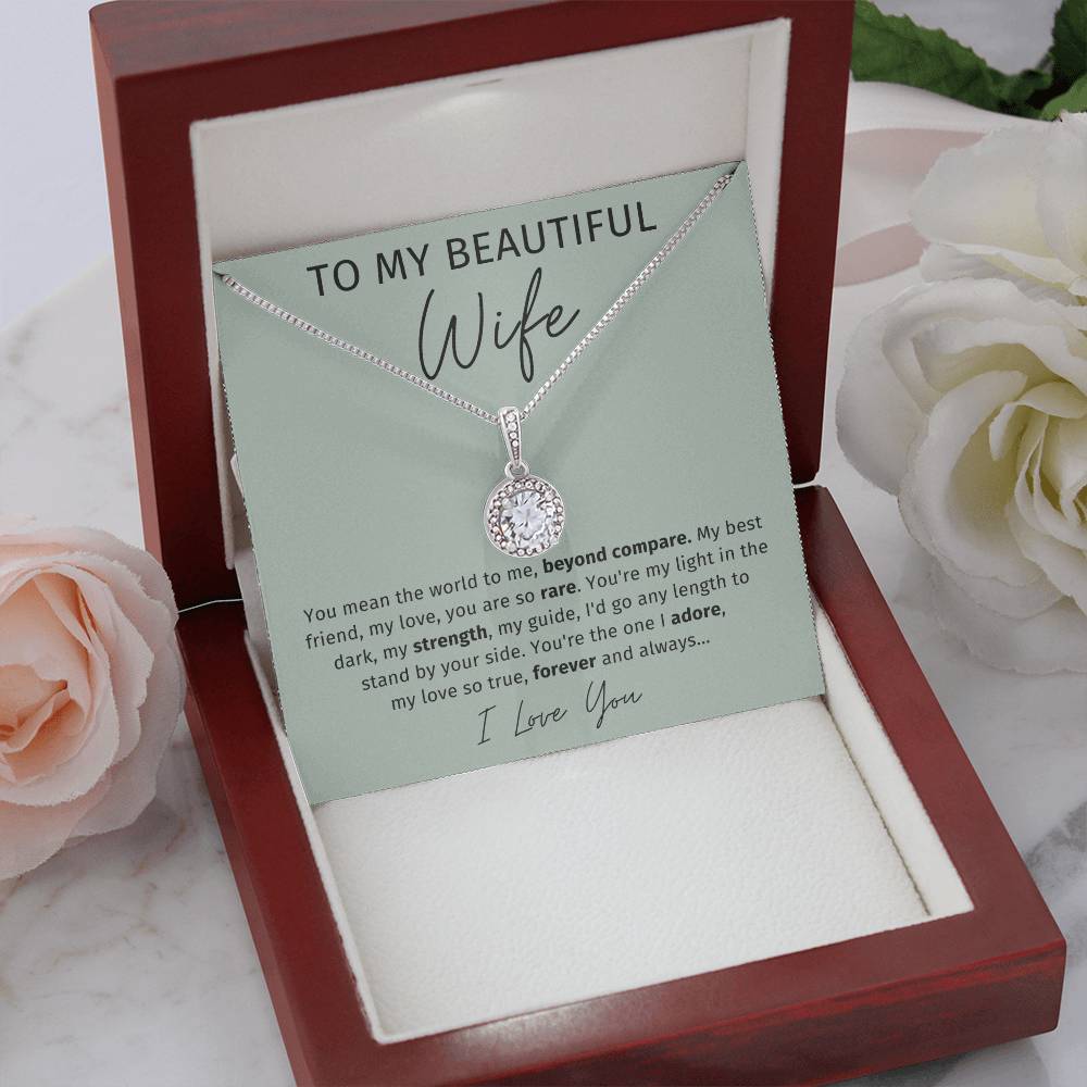 To My Wife - You Mean The World To Me - Eternal Hope Necklace