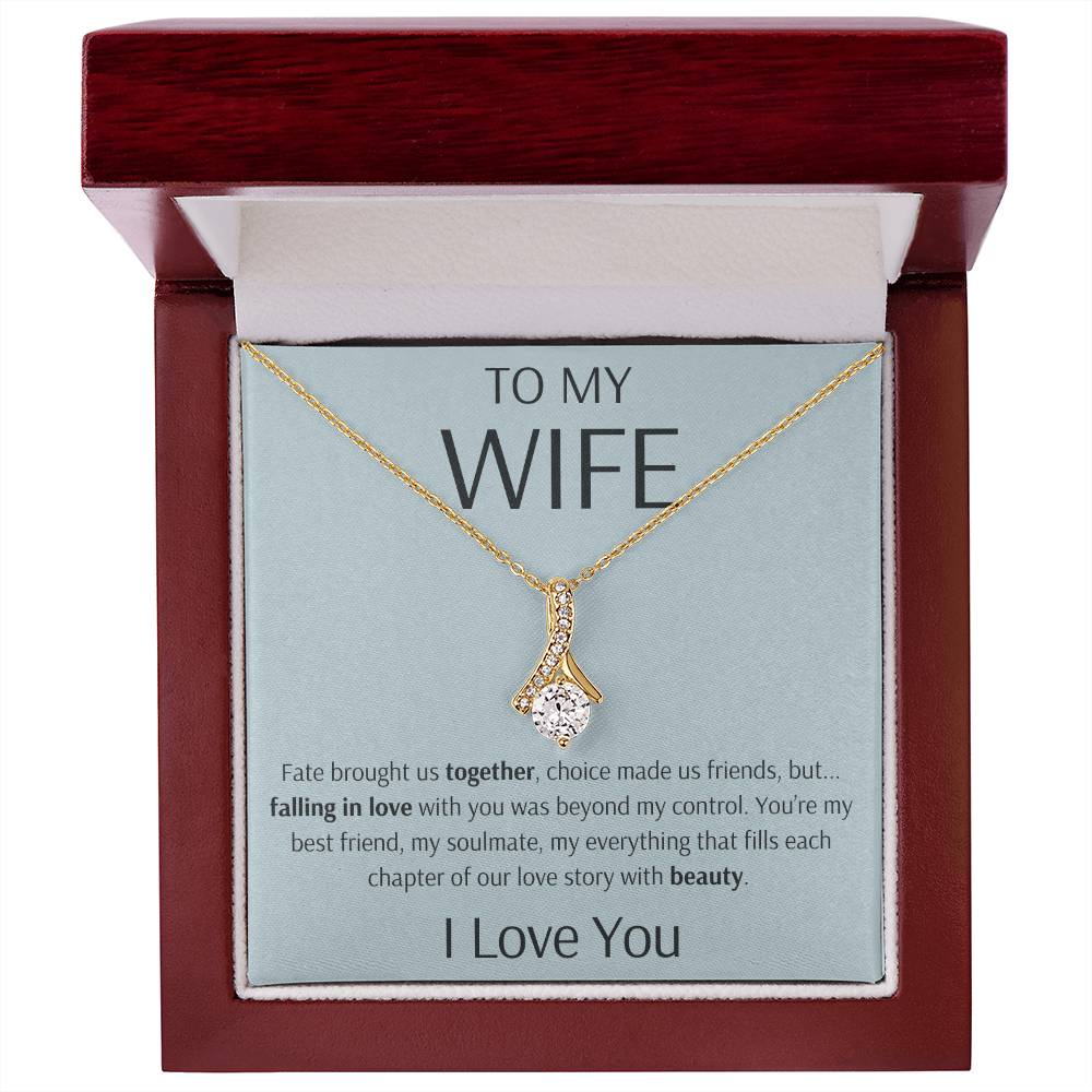 To My Wife - You Are My Love Story - Alluring Beauty Necklace