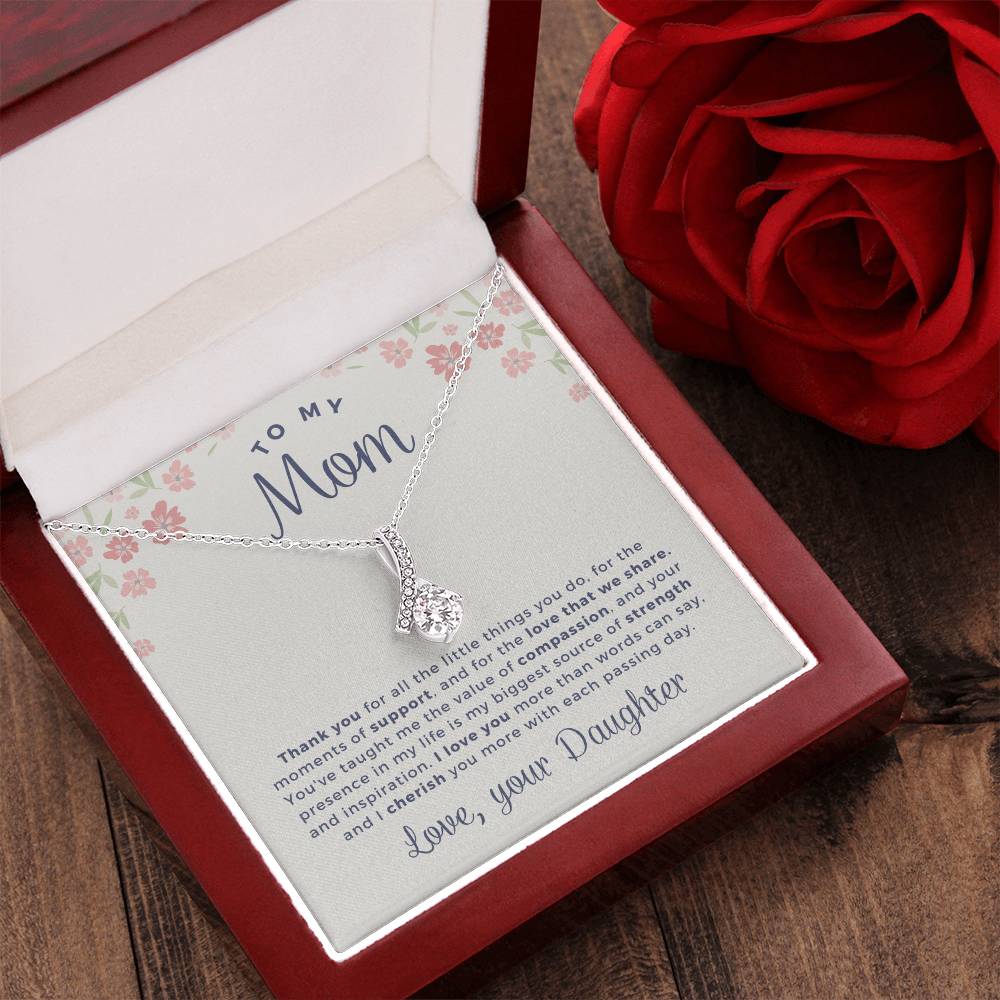 To My Mom - I Cherish You - Alluring Beauty Necklace