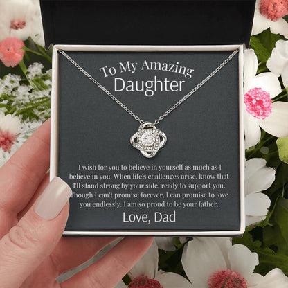 To My Daughter - Love You Endlessly - Love Knot Necklace